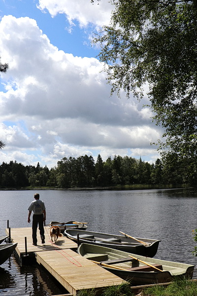 Unser erstes Teilziel -  die Anglerstelle am Stora Ullasjön